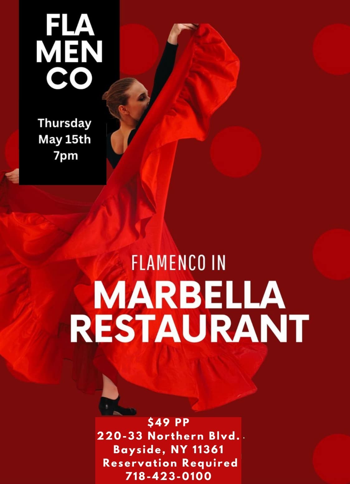 Monthly Flamenco 4 Course Dinner & Show $49++